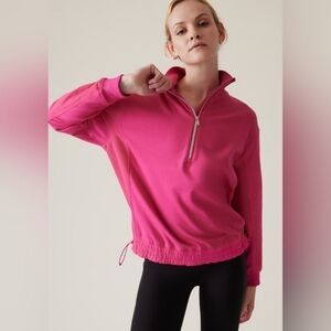 ATHLETA Triumph Hybrid Half Zip Sweatshirt sz L